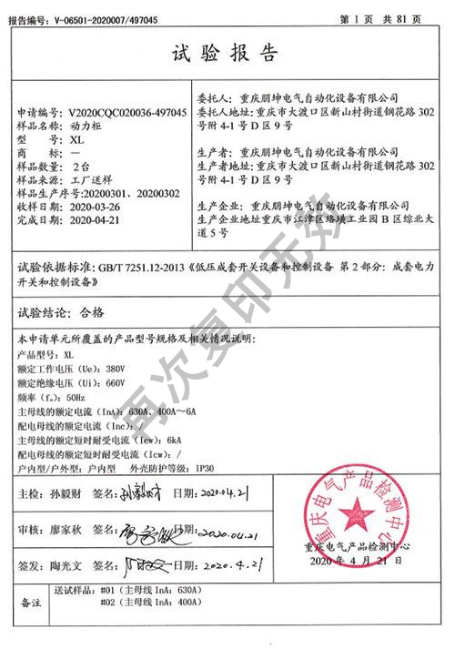 试验报告